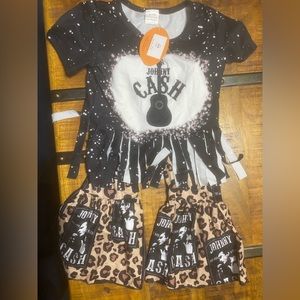 NWT - Johnny Cash - Girls Toddler Outfit 18-24 mo western cowgirl